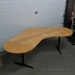 Maple V Shaped Corner Desk Workstation Table